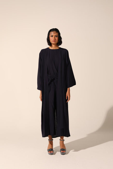 3 pieces Daily Black Abaya Set in Cotton