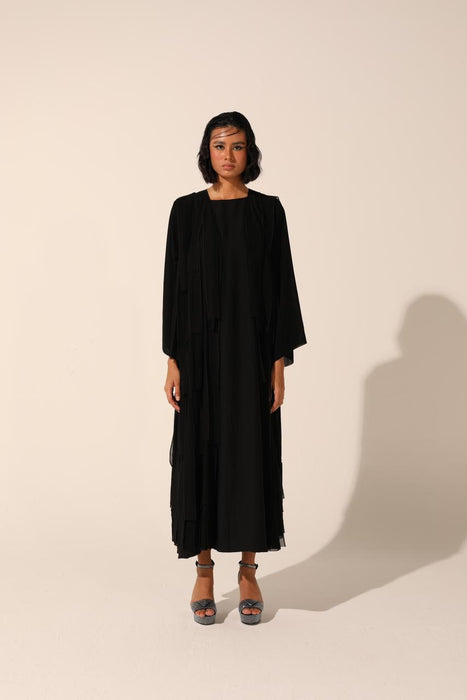 Panelled Black in Chiffon