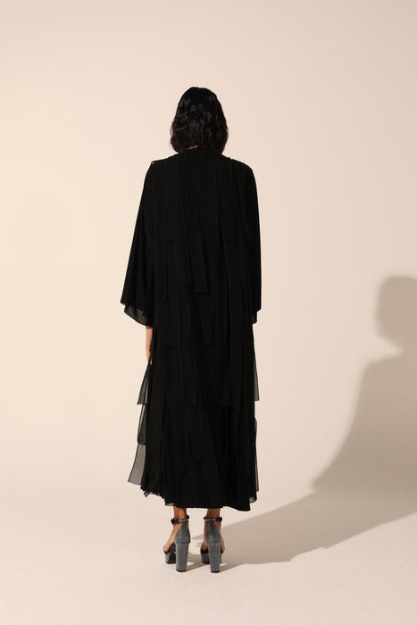 Panelled Black in Chiffon