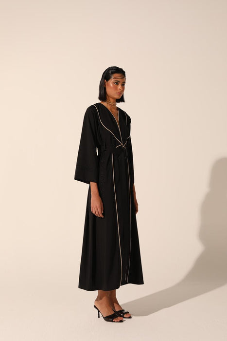 Belted Abaya in Crepe