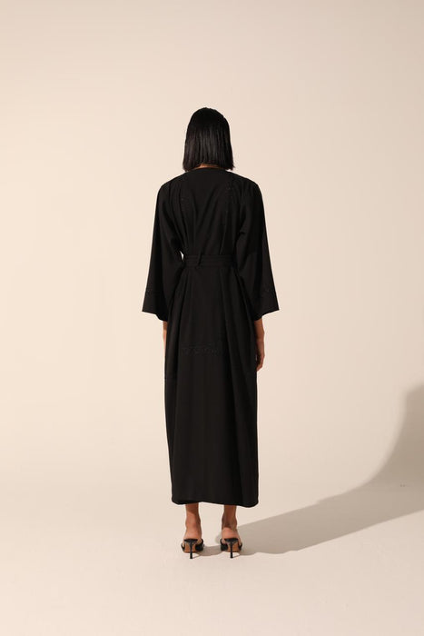 Belted Abaya in Crepe