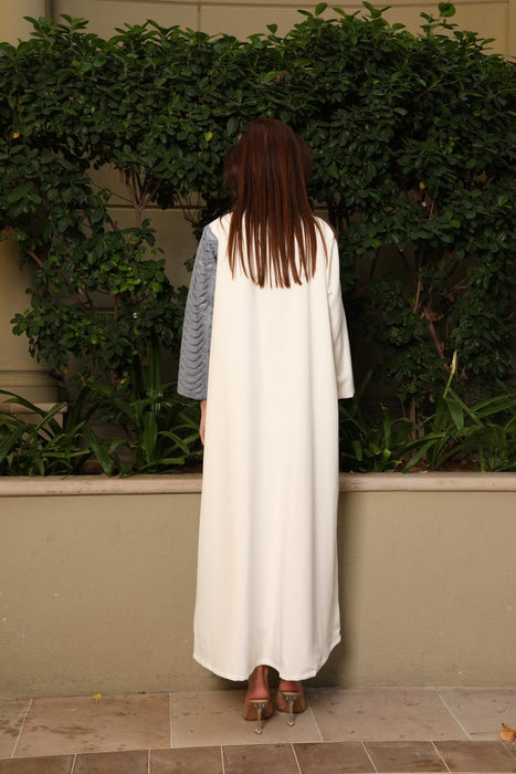 Textured Tie-up Abaya