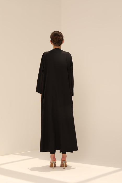 Pearl Coat Abaya in Crepe