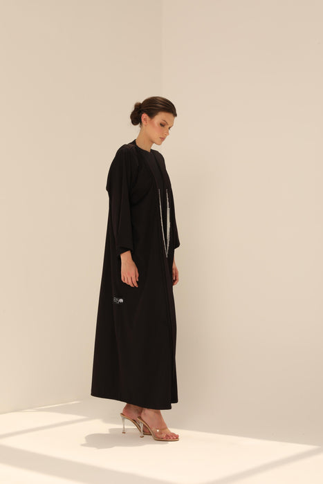 Crystal-Embellished Daily Abaya