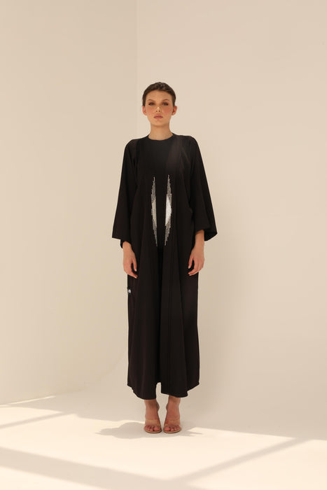 Crystal-Embellished Daily Abaya