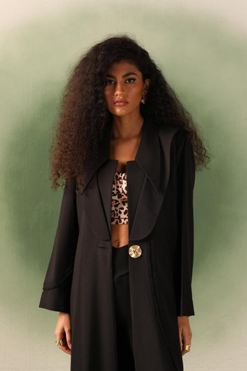 Classy Black Coat Abaya