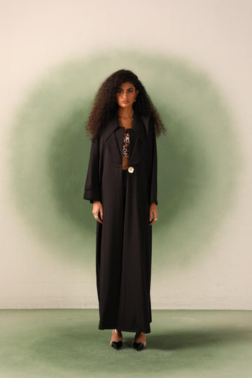 Classy Black Coat Abaya