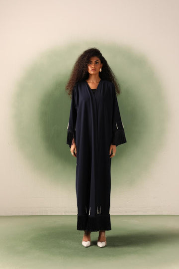 Chic Pearl Fringed Abaya