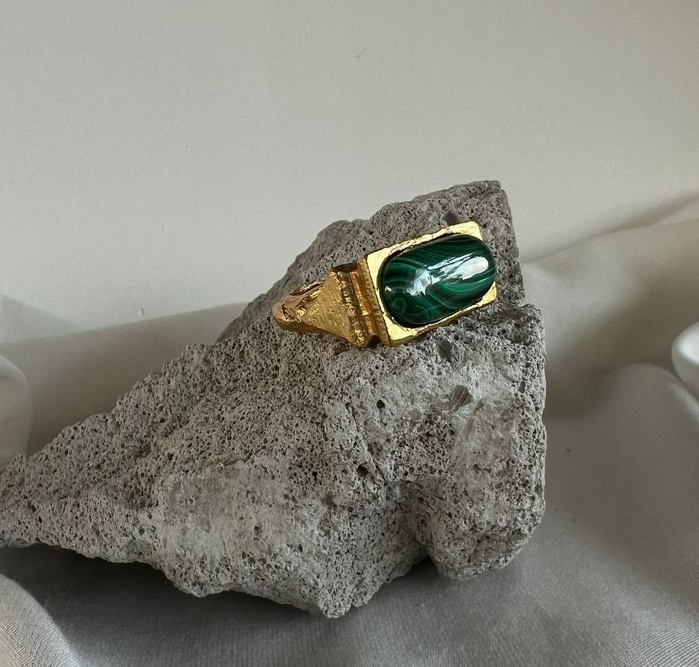 Statement Malachite Ring