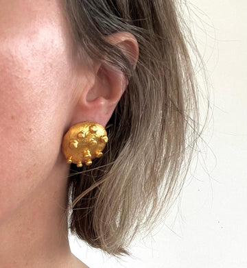 Oversized Round Statement Earrings