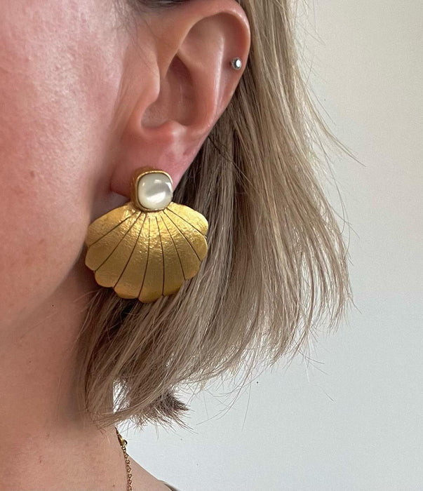 Shell Statement Earrings