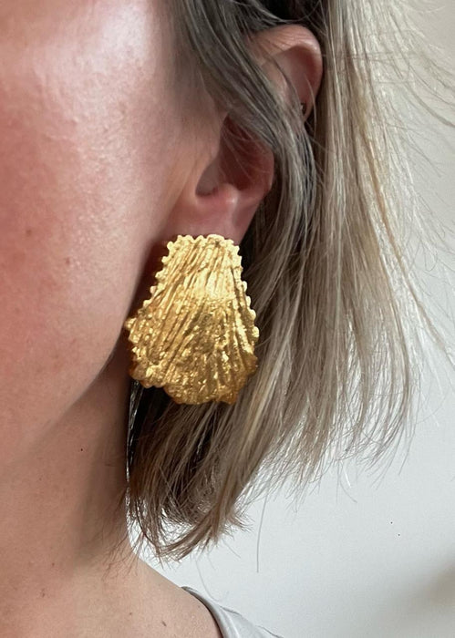 Hand Etched Statement Earrings