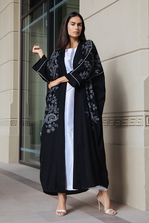 Floral Embroidered Abaya Elna Line Floral Embroidered Abaya ELNA LINE Abaya abaya.