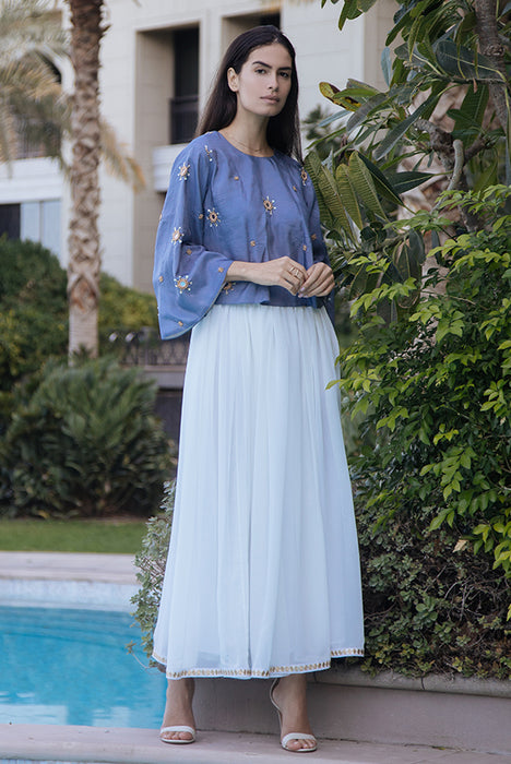 Blue and White Set Elna Line Blue and White Set ELNA LINE Set abaya.