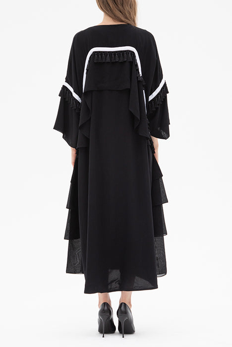 Black Tassel Abaya Elna Line Black Tassel Abaya ELNA LINE Abaya abaya.