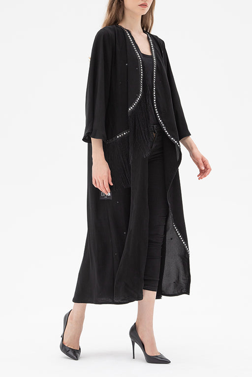 Mirror Black Abaya Elna Line Mirror Black Abaya ELNA LINE Abaya abaya.