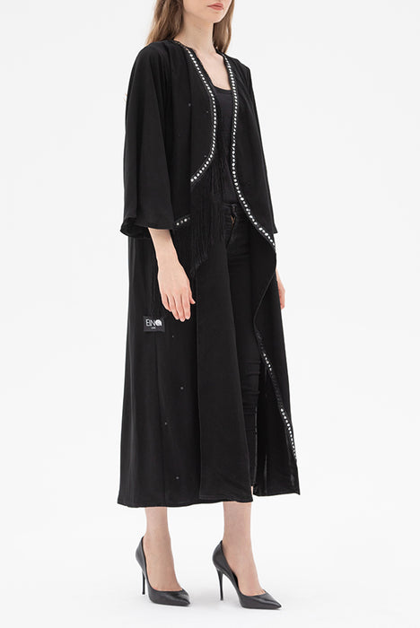 Mirror Black Abaya Elna Line Mirror Black Abaya ELNA LINE Abaya abaya.