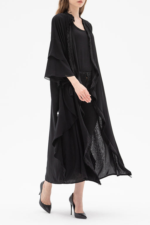 Black Tassel Round Abaya Elna Line Black Tassel Round Abaya ELNA LINE Abaya abaya.