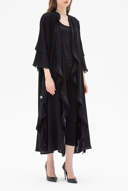 Black Tassel Round Abaya Elna Line Black Tassel Round Abaya ELNA LINE Abaya abaya.