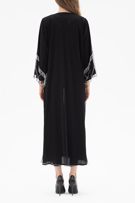 White Bead Embellished  Abaya Elna Line White Bead Embellished  Abaya ELNA LINE Abaya abaya.