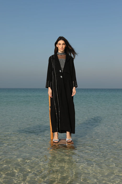 OCEANE CRYSTAL BUTTON ABAYA II