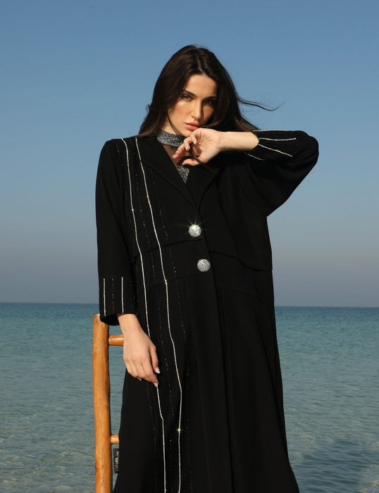 OCEANE CRYSTAL BUTTON ABAYA II