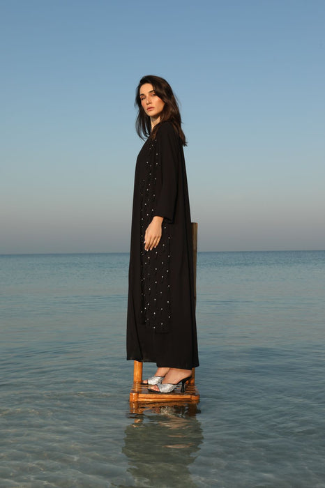 FLEUR CRYSTAL EMBELLISHED ABAYA