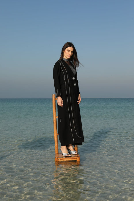 OCEANE CRYSTAL BUTTON ABAYA II