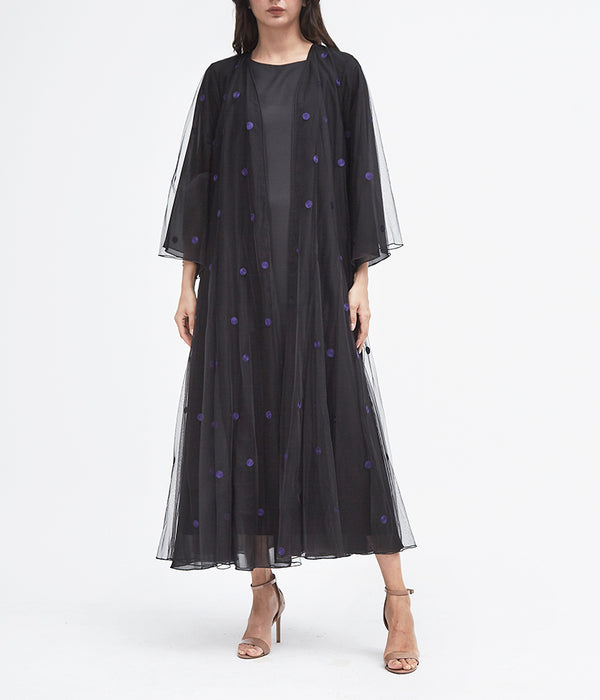 POLKA DOT TULLE ABAYA