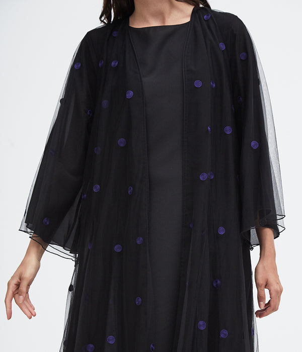 POLKA DOT TULLE ABAYA