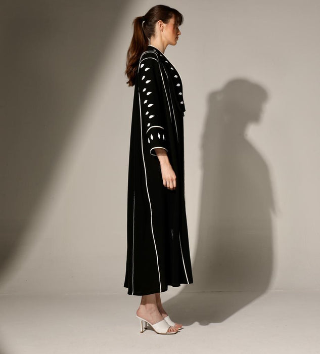 Elegant Embellished Layered Abaya