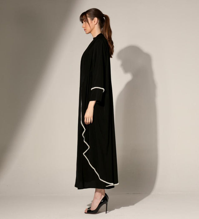 Ruffle Layer Pearl Abaya